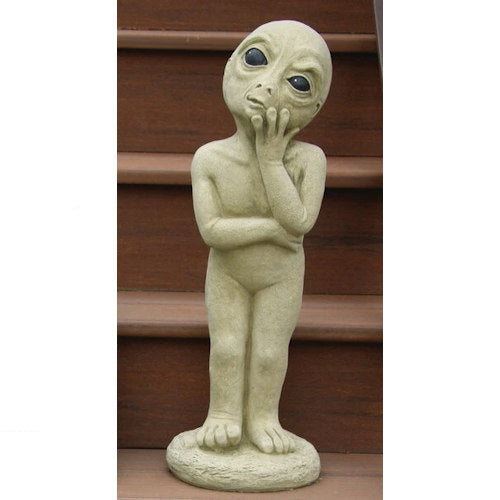 Alien Standing Garden Statue