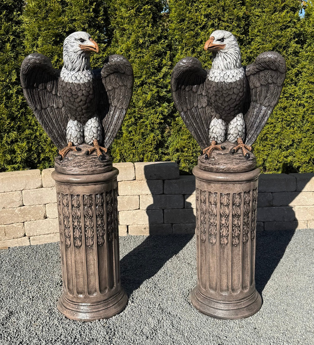 American Eagle Pair on Matching Pedestals made in the USA