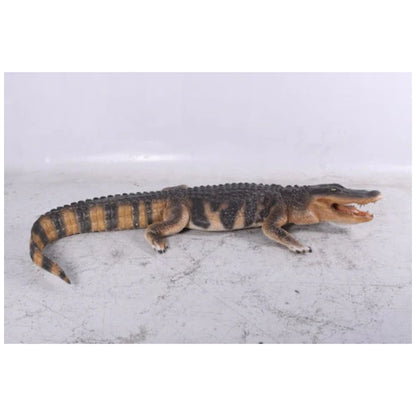 Display Statues American Alligator Life Size Statuary Realistic Prop - side view of the alligator