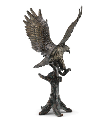 American Bald Eagle with Wings Spread Statue aluminum