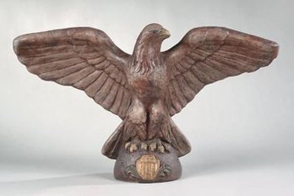 American Eagle Sculpture Large scale statue wings wide open cement