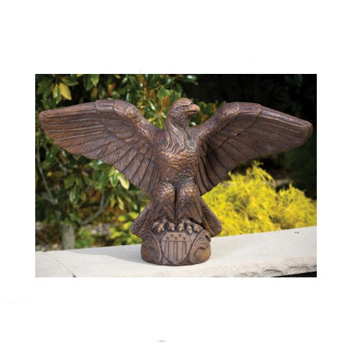 American-made eagle statue with stars and stripes shield made in the USA