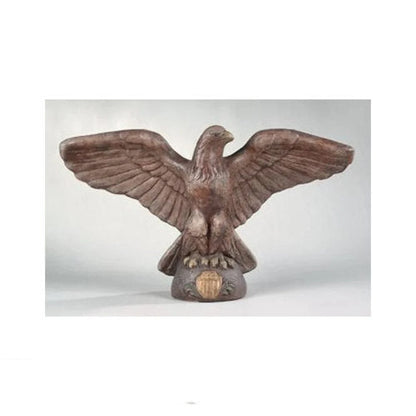 American Eagle Garden Sculpture in custom finish outdoor statue wings spread out parotic bird