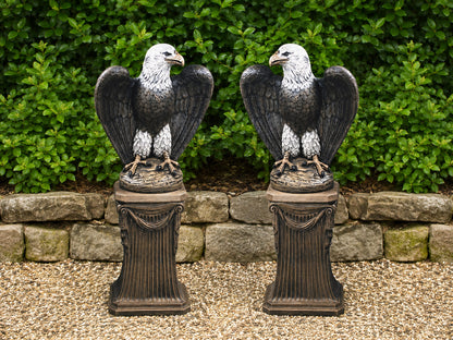 American Eagle pair on matching classic pedestals