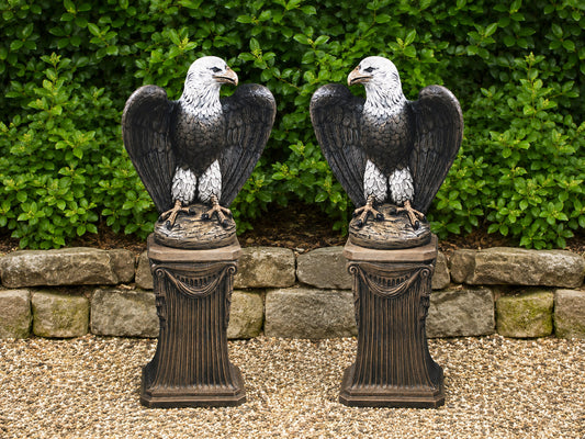 American Eagle pair on matching classic pedestals