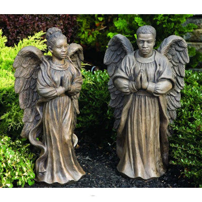 Angels Woman & Man Harmony 25" High Garden Statues