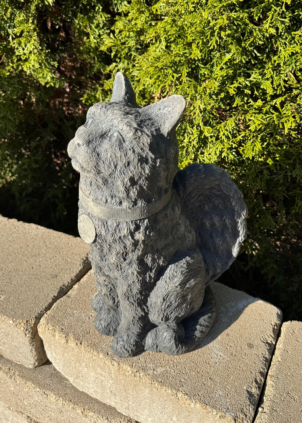 Angelic Cat Garden Statue Memorial place to add your own plaque tribute
