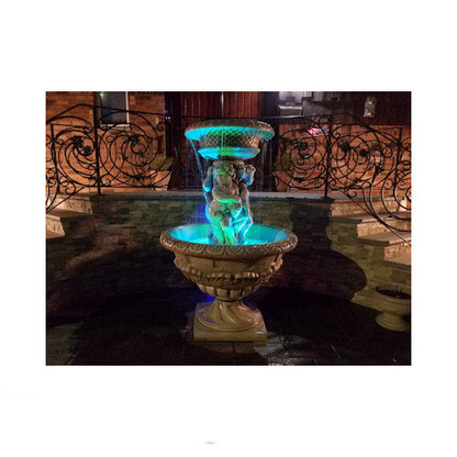 Antique Cherubs with Grapes Angelic Garden Fountain Renaissance Angels