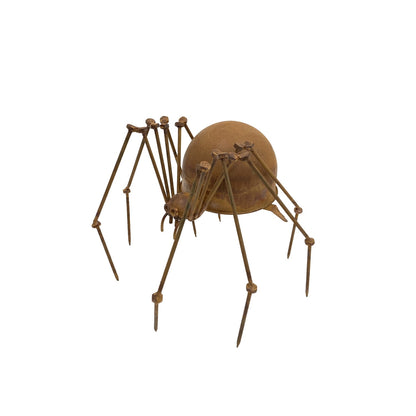 Decorative Metal Arachnid Spider Lawn Close up of Small Sculpture