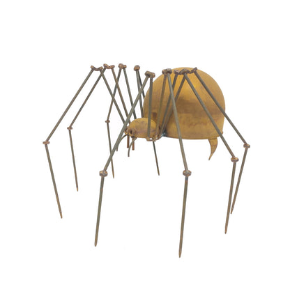 Decorative Metal Arachnid Spider Lawn Close up of Medium Sculpture
