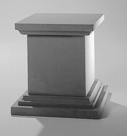 Queen Anne Pedestal Cast Stone Product Architectural garden column with stepped base