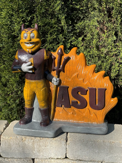 Arizona State University with this ASU “Sparky the Sun Devil” College Mascot Sculpture