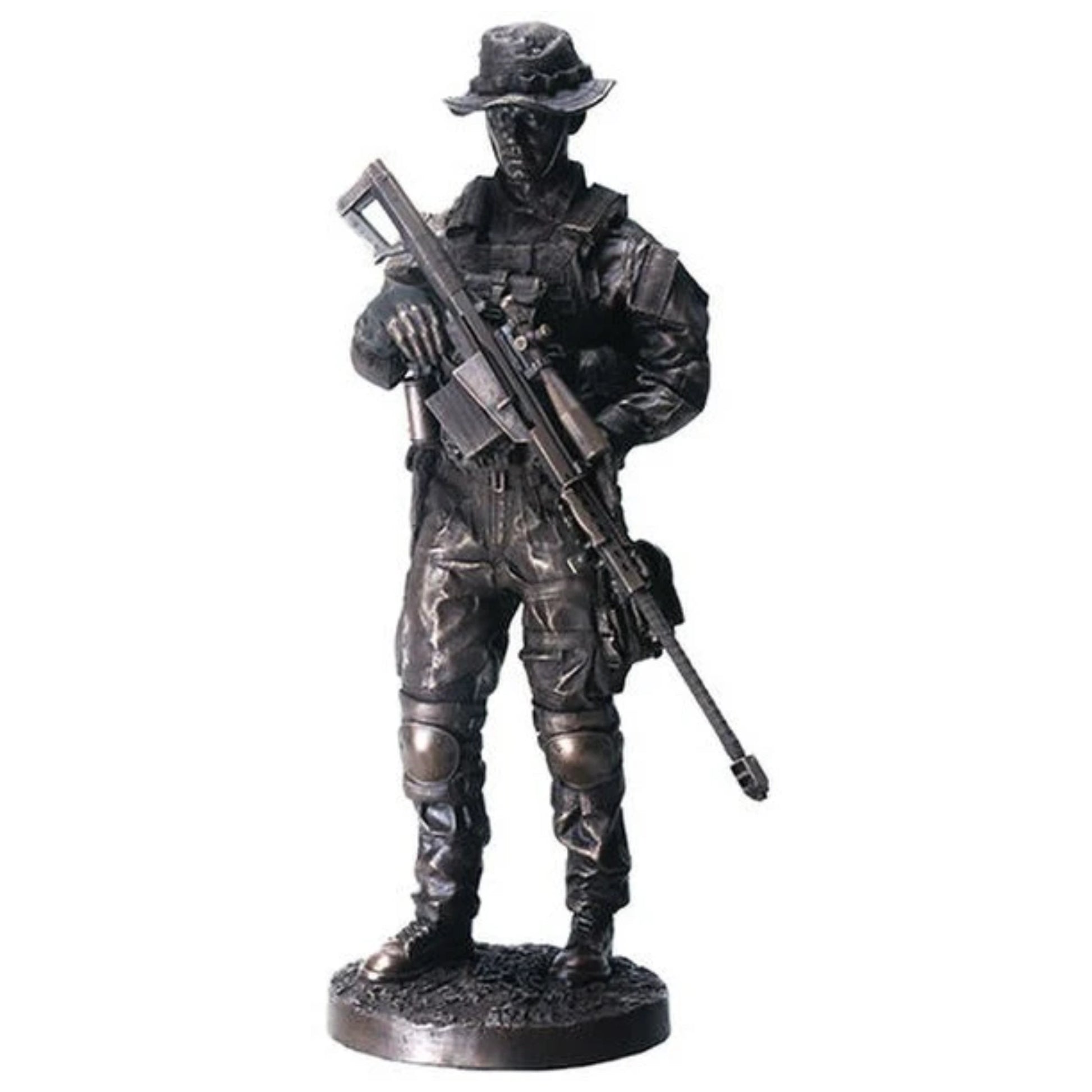 Armed Forces Sniper Soldier Sculpture Military Hero