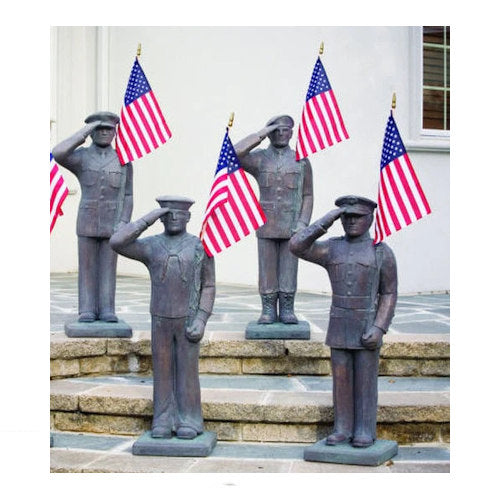 Armed Forces Military Branches Tribute Statue Set of Four Memorial Sculptures