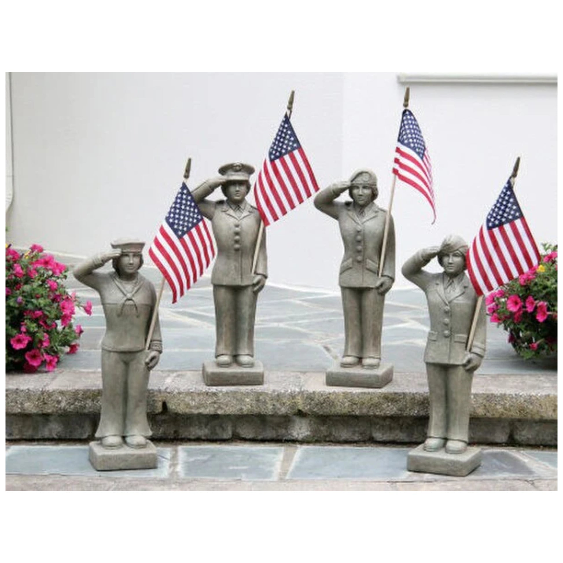 Armed Forces Women Military Branches Statues Set Females Veterans