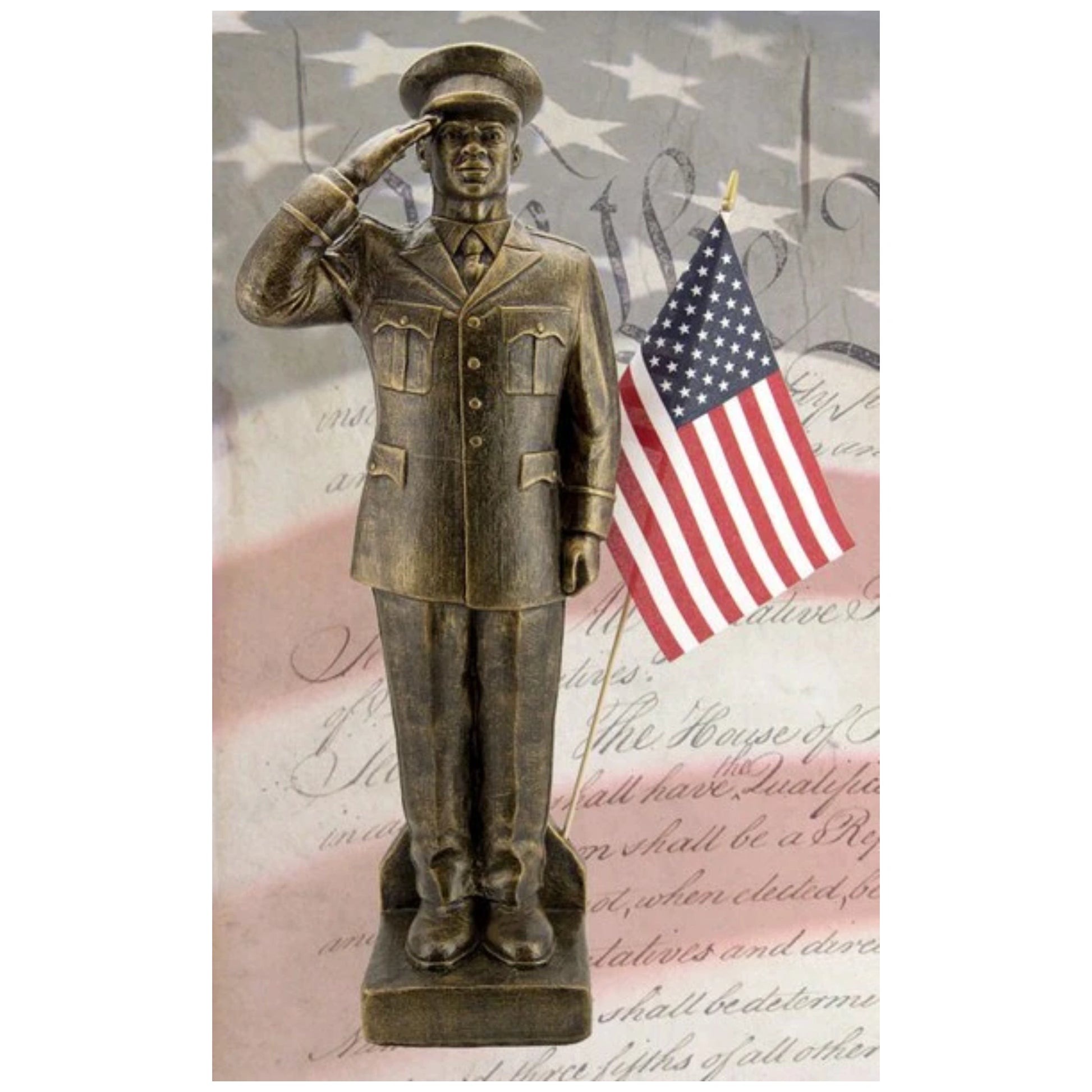 Army African American Garden Statue War Memorial Tribute Sculpture