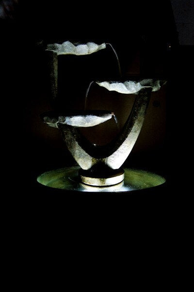 Aspire fountains asymmetrical fashion lighted bowls shimmering effect