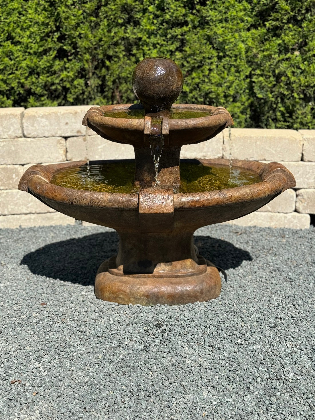 Athena Neo-Classical Oval Fountain with Light Classical to Contemporary