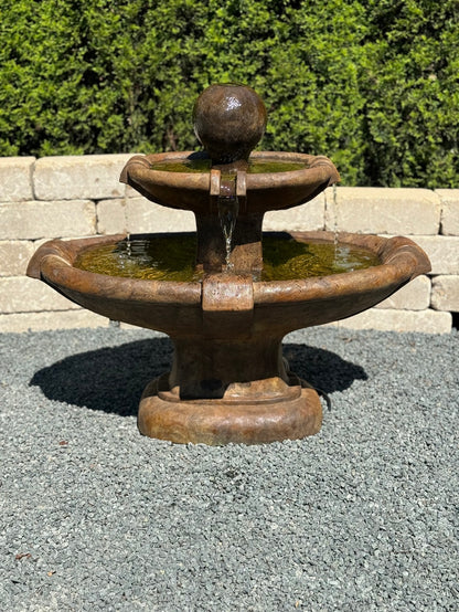 Athena Neo-Classical Oval Fountain with Light Classical to Contemporary