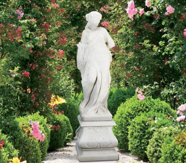 Life size Goddess Fall Large Outdoor Cement Woman Autumn Harvest Woman Garden Statue