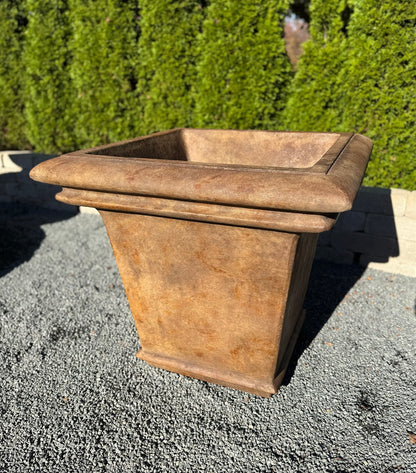 Avanti square cast stone garden planter grand scale architectural pots 