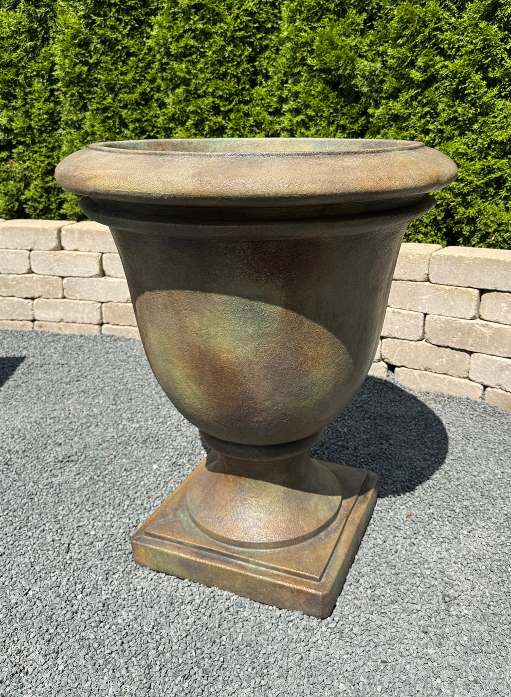 The Avanti Orlando Urn, a heavy-duty masterpiece crafted from solid concrete and standing an impressive 36" high