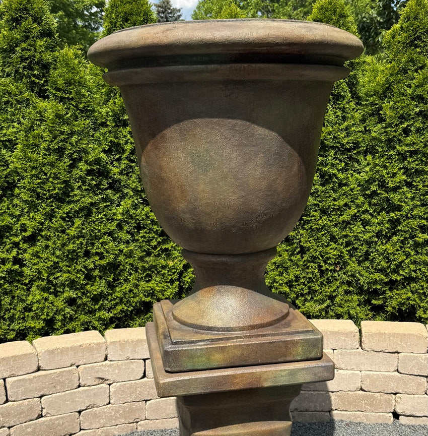The Avanti Orlando Urn masterpiece crafted from solid concrete and standing an impressive 36" high