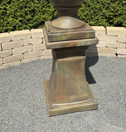 Avanti Solid Cement Pedestal with drain hole in the center for displaying statues or planters