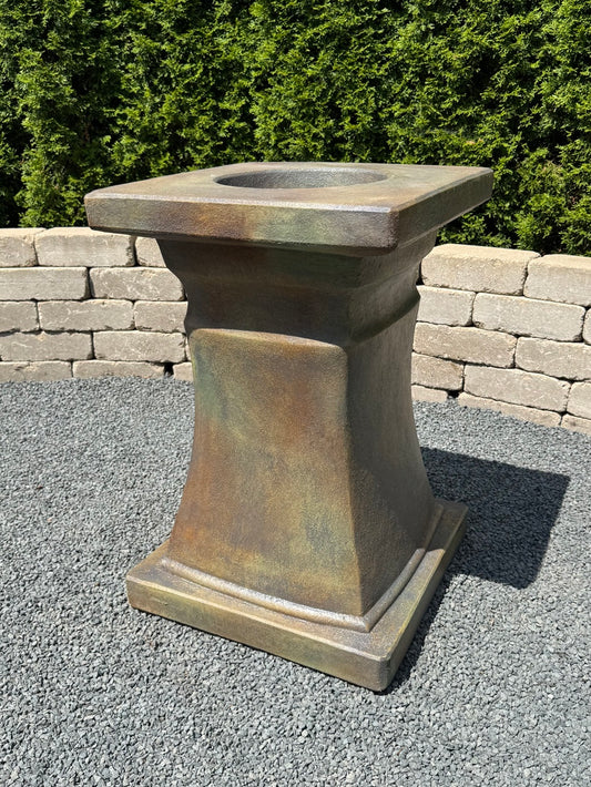 Avanti Pedestal Base, a masterpiece of solid concrete craftsmanship standing 31 inches high