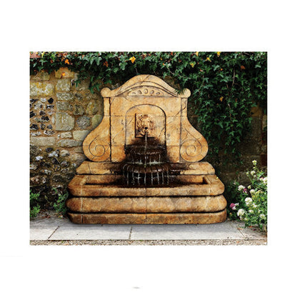 Avignon Lion Fountain – European-Inspired Cast Stone Garden Feature