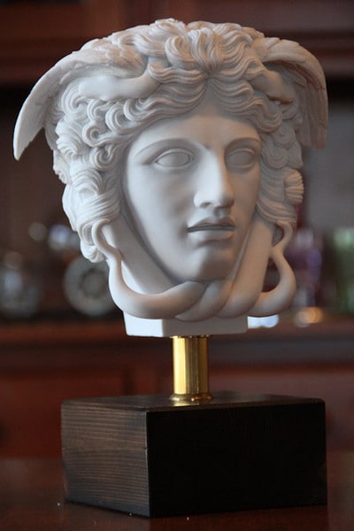 Medusa Bust Made of Marble Gorgon Greek mythology Sculpture Head