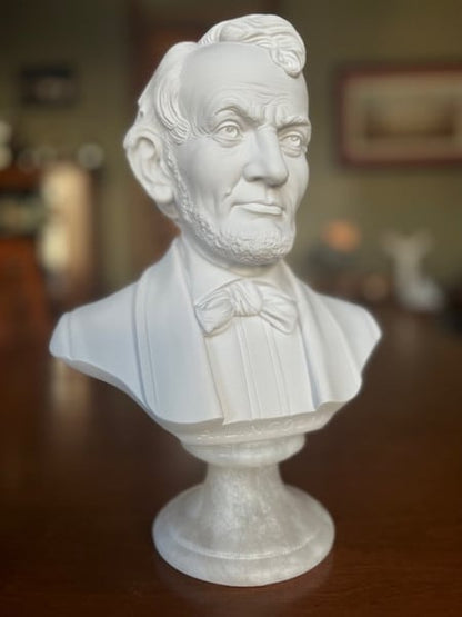 Abraham Lincoln Bust sculpture portrait Marble Alabaster Museum Statue