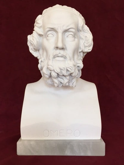 Homer Bust Marble Statue Greek Author Greek Sculpture Head Front