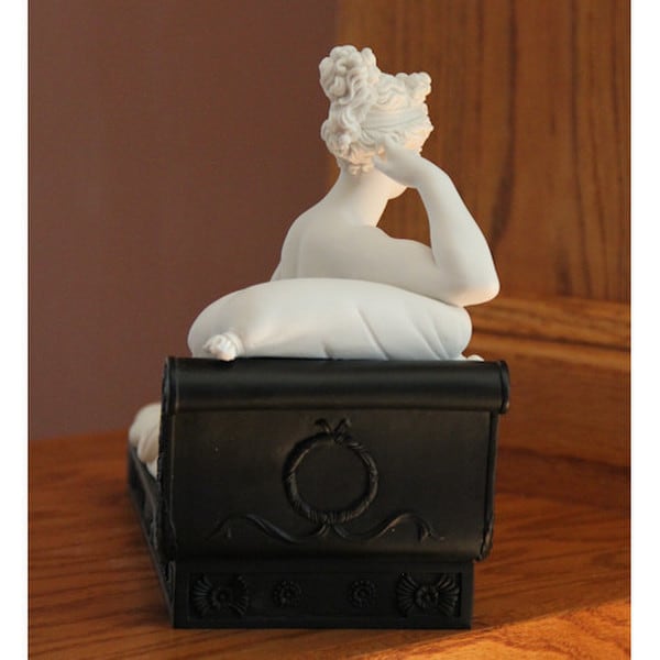 Paulina Borghese Sculpture By Antonio Canova Figurine Reclining Statue