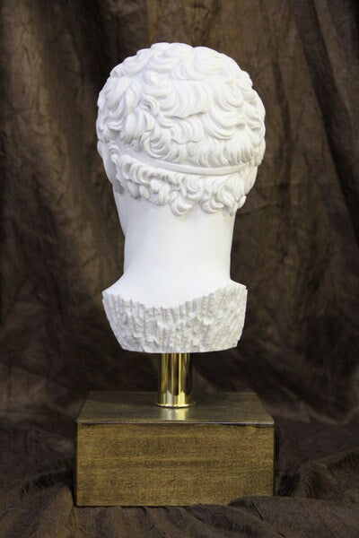 Head Of Hermes by Praxiteles Bust Messenger Alabaster Statue Back