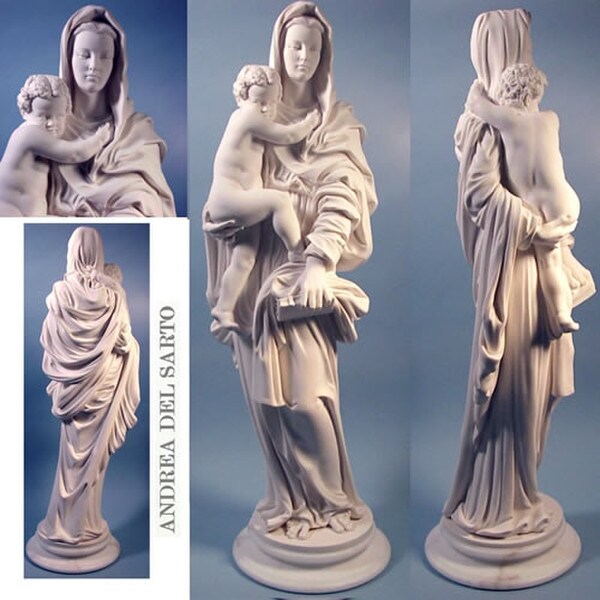 Madonna & Child Sculpture Andrea Del Sarto 16" High