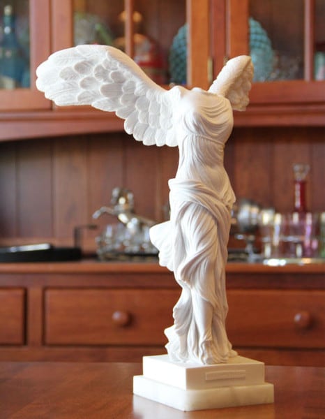 Nike Of Samothrace Winged Victory Statue Marble Louvre Daru Entrance