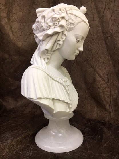 Bust Angelica Maria Side Portrayal Bust Madonna Lippi Statue Figurine