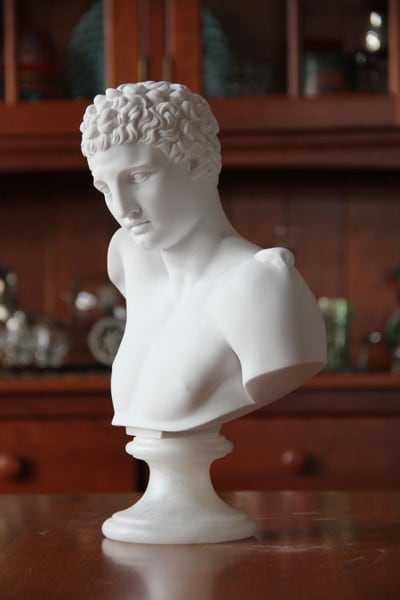 Bust Hermes sculpture replica Museum statue Praxiteles Olympic Game