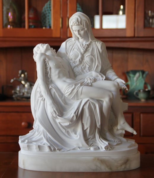 Pieta Statuary Marble Large Michelangelo Reproduction the Best Statue