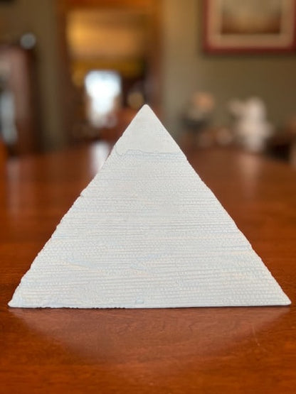 Eyptian Pyramid Marble Historical Solid White Sculptures Artifact Statues