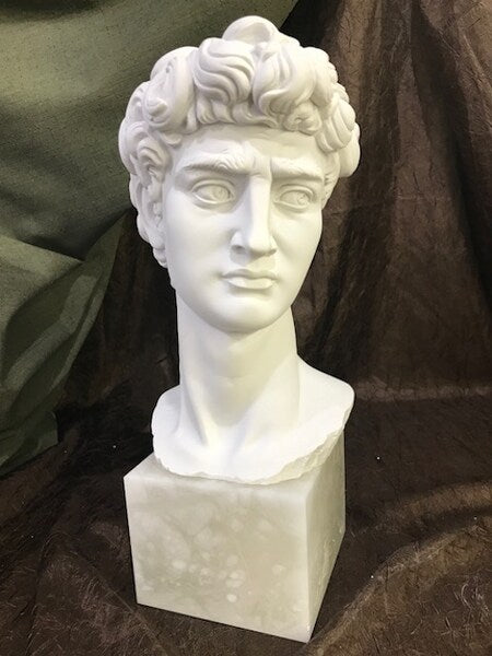 David Bust Sculpture Portrait Marble by Michelangelo statue Italy
