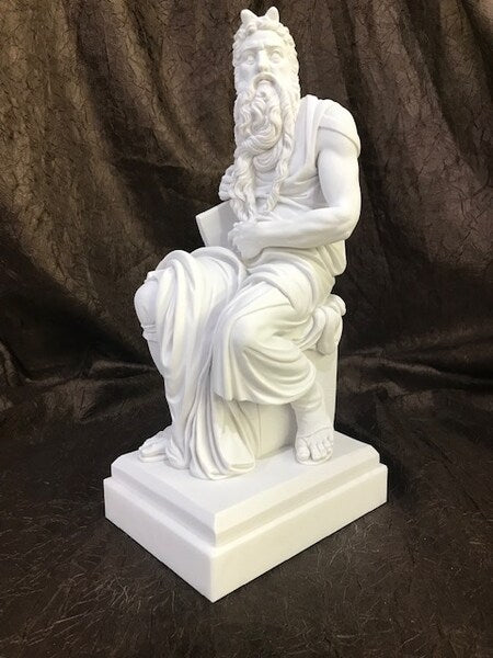 Moses by Michelangelo Sculpture Marble Replica Statue Copy Historical