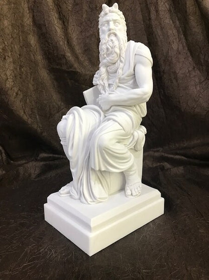 Moses by Michelangelo Sculpture Marble Replica Statue Copy Historical