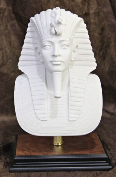 Mask of Tutankhamun Marble Bust Statue