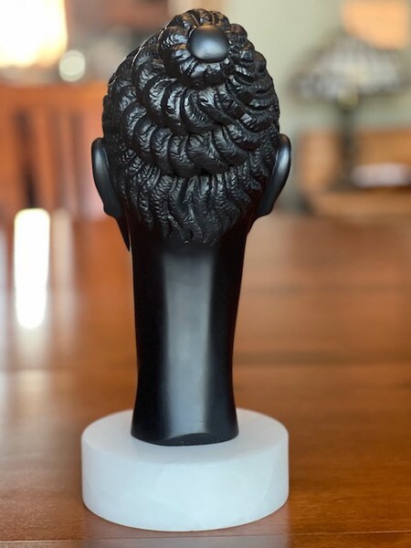 African Princess Bust Statue Nubian Negress Queen Female Head Marble