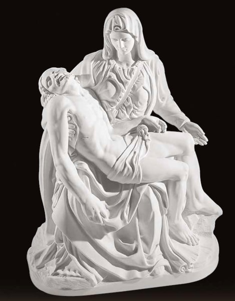 Carrara Marble Pieta by Michelangelo Made in Italy Sculpture