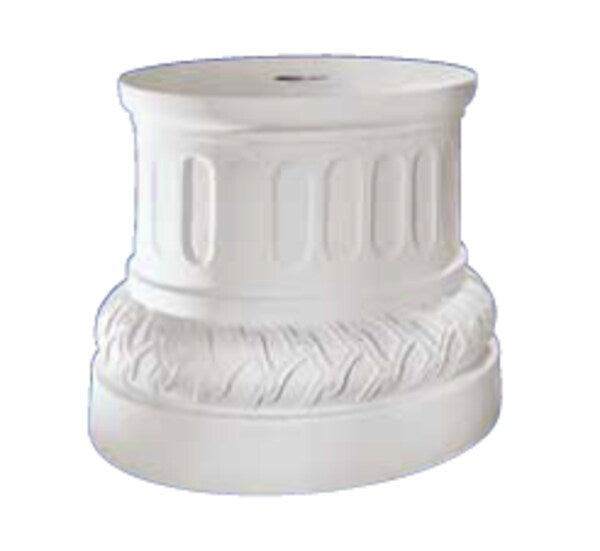Round Bonded Carrara Marble Base 17.5" Round 13.5" Tall