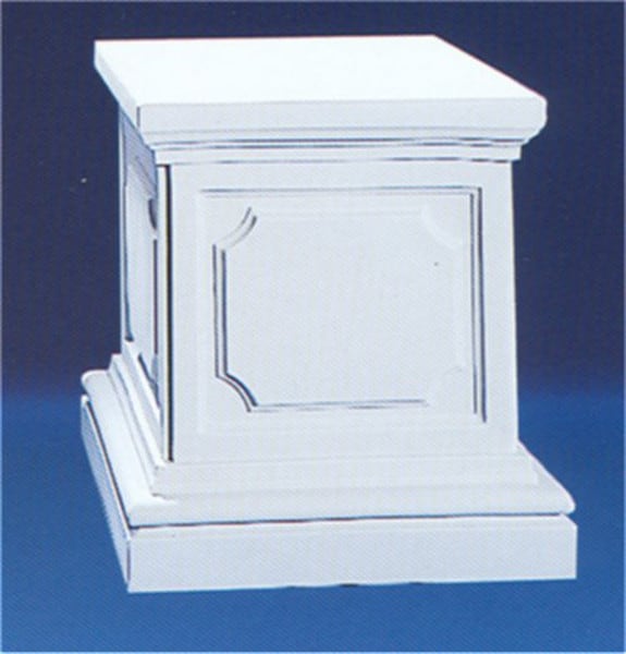 Base Carrata Marble Pedestal Holds Life-size Statuary Column