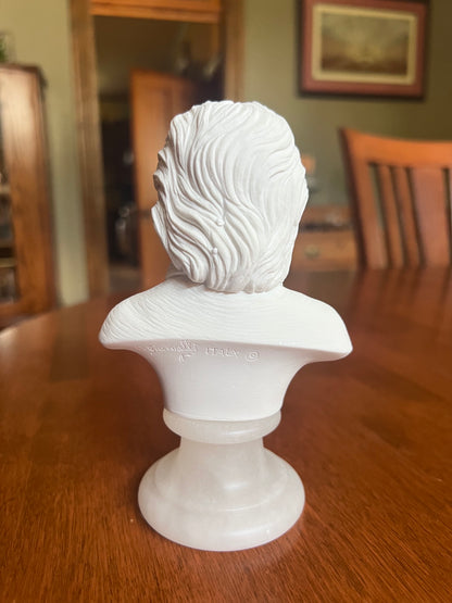 Einstein scientist bust signed A. Giannelli  back view with copyright